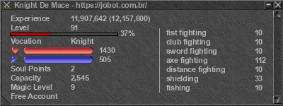 Signature for player Knight De Mace