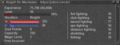 Signature for player Knight Do Machadao