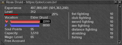 Signature for player Ross Druid